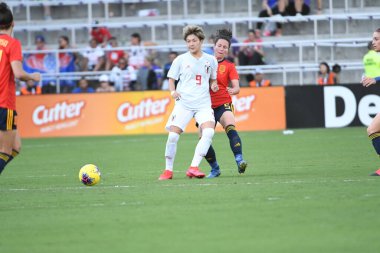 İspanya - Japonya maçı, 5 Mart 2020 tarihinde Orlando Florida 'daki Exploria Stadyumu' nda düzenlenen 2020 SheBelieves Kupası 'nda yapıldı. Fotoğraf: Marty Jean-Louis