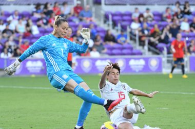 İspanya - Japonya maçı, 5 Mart 2020 tarihinde Orlando Florida 'daki Exploria Stadyumu' nda düzenlenen 2020 SheBelieves Kupası 'nda yapıldı. Fotoğraf: Marty Jean-Louis