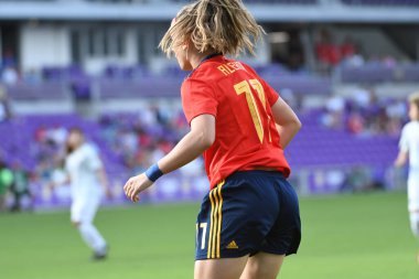 İspanya - Japonya maçı, 5 Mart 2020 tarihinde Orlando Florida 'daki Exploria Stadyumu' nda düzenlenen 2020 SheBelieves Kupası 'nda yapıldı. Fotoğraf: Marty Jean-Louis