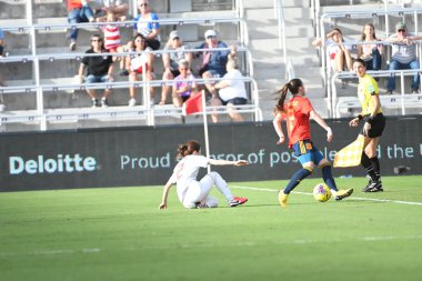 İspanya - Japonya maçı, 5 Mart 2020 tarihinde Orlando Florida 'daki Exploria Stadyumu' nda düzenlenen 2020 SheBelieves Kupası 'nda yapıldı. Fotoğraf: Marty Jean-Louis