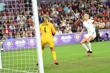 5 Mart 2020 'de Orlando Florida' daki Exploria Stadyumu 'nda düzenlenen 2020 SheBelieves Kupası' nda ABD ile İngiltere maçı. Fotoğraf: Marty Jean-Louis