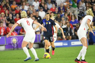 5 Mart 2020 'de Orlando Florida' daki Exploria Stadyumu 'nda düzenlenen 2020 SheBelieves Kupası' nda ABD ile İngiltere maçı. Fotoğraf: Marty Jean-Louis