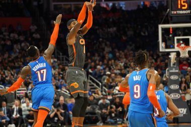 Orlando Magic sunucusu Oklahoma City Thunder 21 Ocak 2020 tarihinde Orlando Florida 'daki Amway Center' da. Fotoğraf: Marty Jean-Louis 