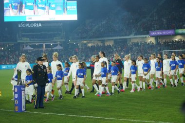 5 Mart 2020 'de Orlando Florida' daki Exploria Stadyumu 'nda düzenlenen 2020 SheBelieves Kupası' nda ABD ile İngiltere maçı. Fotoğraf: Marty Jean-Louis
