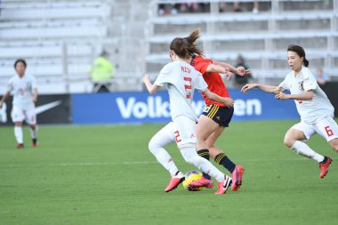 İspanya - Japonya maçı, 5 Mart 2020 tarihinde Orlando Florida 'daki Exploria Stadyumu' nda düzenlenen 2020 SheBelieves Kupası 'nda yapıldı. Fotoğraf: Marty Jean-Louis