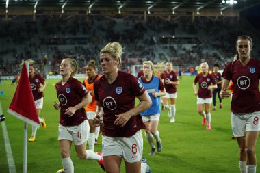 5 Mart 2020 'de Orlando Florida' daki Exploria Stadyumu 'nda düzenlenen 2020 SheBelieves Kupası' nda ABD ile İngiltere maçı. Fotoğraf: Marty Jean-Louis