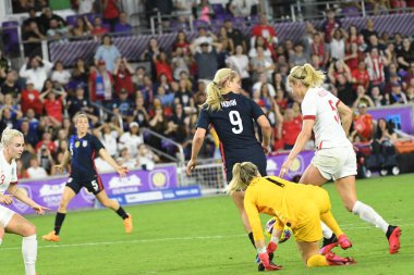 5 Mart 2020 'de Orlando Florida' daki Exploria Stadyumu 'nda düzenlenen 2020 SheBelieves Kupası' nda ABD ile İngiltere maçı. Fotoğraf: Marty Jean-Louis