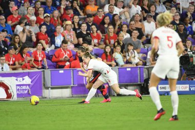 5 Mart 2020 'de Orlando Florida' daki Exploria Stadyumu 'nda düzenlenen 2020 SheBelieves Kupası' nda ABD ile İngiltere maçı. Fotoğraf: Marty Jean-Louis