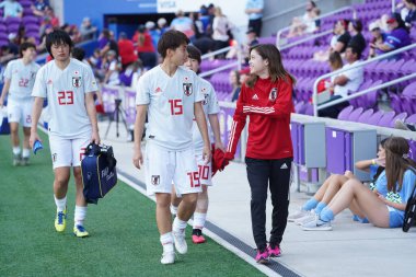 İspanya - Japonya maçı, 5 Mart 2020 tarihinde Orlando Florida 'daki Exploria Stadyumu' nda düzenlenen 2020 SheBelieves Kupası 'nda yapıldı. Fotoğraf: Marty Jean-Louis
