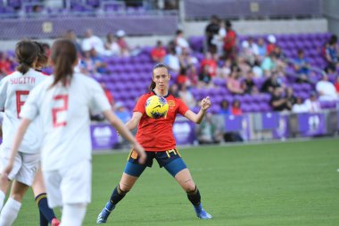 İspanya - Japonya maçı, 5 Mart 2020 tarihinde Orlando Florida 'daki Exploria Stadyumu' nda düzenlenen 2020 SheBelieves Kupası 'nda yapıldı. Fotoğraf: Marty Jean-Louis