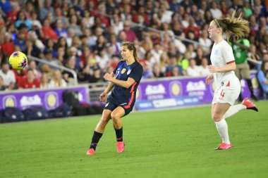 5 Mart 2020 'de Orlando Florida' daki Exploria Stadyumu 'nda düzenlenen 2020 SheBelieves Kupası' nda ABD ile İngiltere maçı. Fotoğraf: Marty Jean-Louis