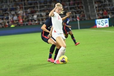 5 Mart 2020 'de Orlando Florida' daki Exploria Stadyumu 'nda düzenlenen 2020 SheBelieves Kupası' nda ABD ile İngiltere maçı. Fotoğraf: Marty Jean-Louis