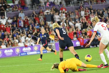 5 Mart 2020 'de Orlando Florida' daki Exploria Stadyumu 'nda düzenlenen 2020 SheBelieves Kupası' nda ABD ile İngiltere maçı. Fotoğraf: Marty Jean-Louis