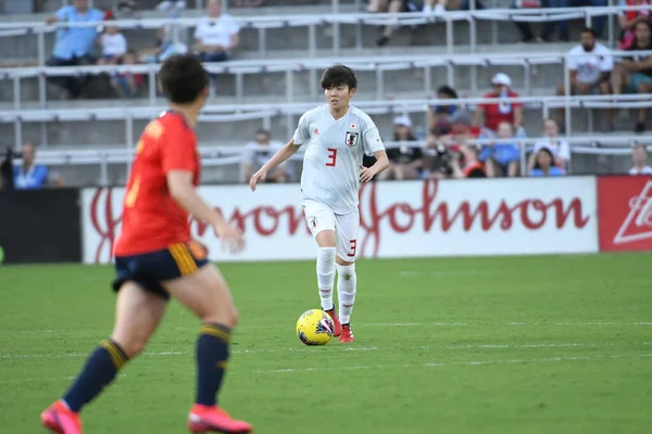 Spain Japan Match 2020 Shebelieves Cup Exploria Stadium Orlando Florida — Stock Photo, Image