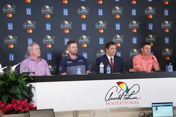 Florida Valisi Ron Desantis Marc Leishman Sam Saunders 2020 Arnold — Stok fotoğraf