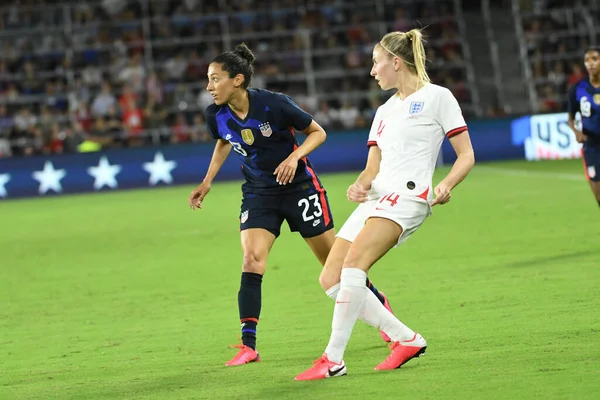 5 Mart 2020 'de Orlando Florida' daki Exploria Stadyumu 'nda düzenlenen 2020 SheBelieves Kupası' nda ABD ile İngiltere maçı. Fotoğraf: Marty Jean-Louis