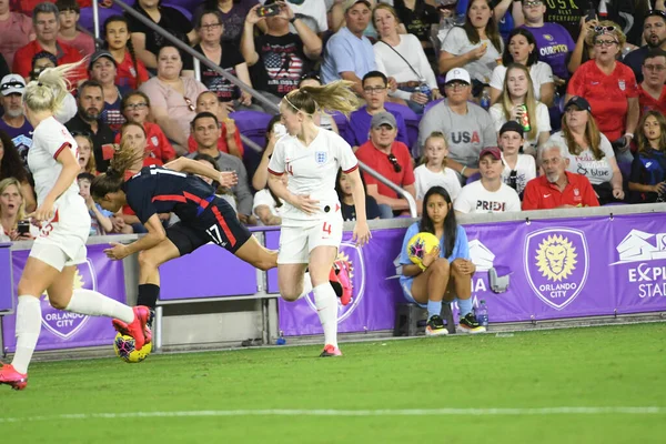 Usa England Match 2020 Shebelieves Cup Exploria Stadium Orlando Florida — Stockfoto