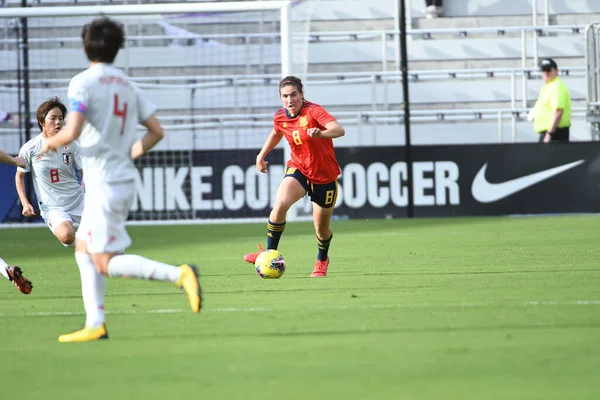 Spanje Japan Match Tijdens 2020 Shebelieves Cup Het Exploria Stadium — Stockfoto