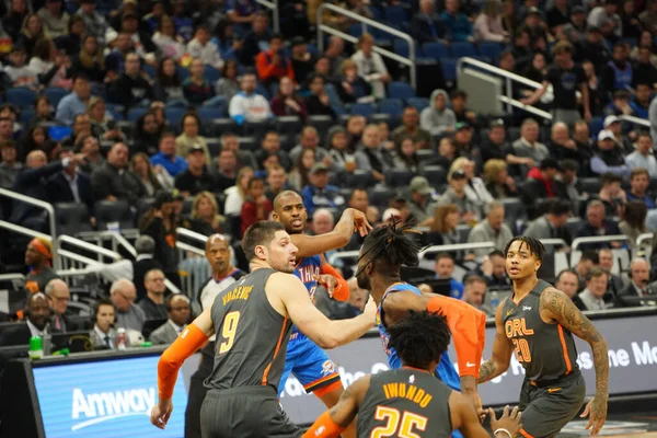 Orlando Magic Gospodarzem Oklahoma Thunder Amway Center Orlando Floryda Środę — Zdjęcie stockowe