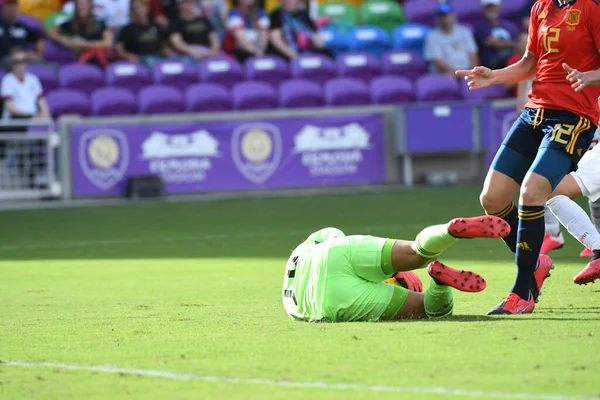 Espanha Japão Match Durante Copa Shebelieves 2020 Estádio Exploria Orlando — Fotografia de Stock