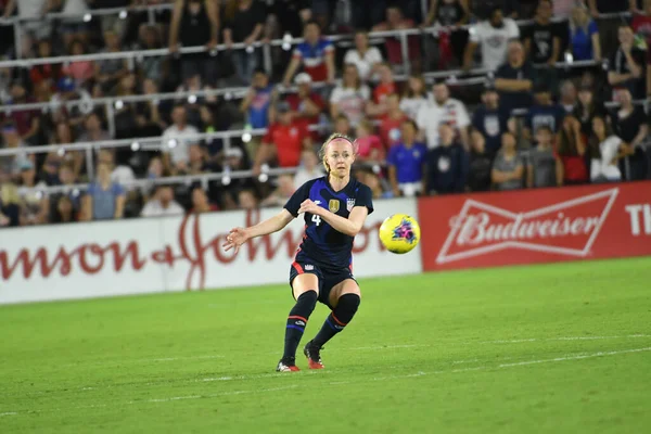 Eua Inglaterra Match Durante Copa Shebelieves 2020 Estádio Exploria Orlando — Fotografia de Stock