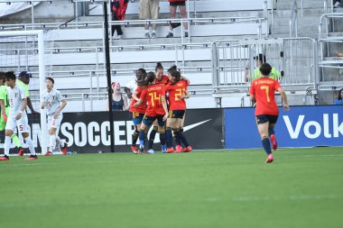 İspanya - Japonya maçı, 5 Mart 2020 tarihinde Orlando Florida 'daki Exploria Stadyumu' nda düzenlenen 2020 SheBelieves Kupası 'nda yapıldı. Fotoğraf: Marty Jean-Louis