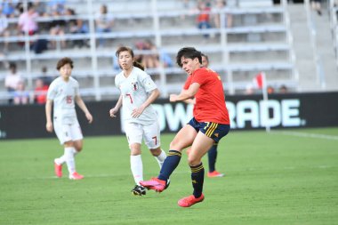 İspanya - Japonya maçı, 5 Mart 2020 tarihinde Orlando Florida 'daki Exploria Stadyumu' nda düzenlenen 2020 SheBelieves Kupası 'nda yapıldı. Fotoğraf: Marty Jean-Louis