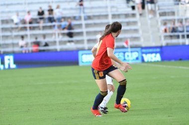 İspanya - Japonya maçı, 5 Mart 2020 tarihinde Orlando Florida 'daki Exploria Stadyumu' nda düzenlenen 2020 SheBelieves Kupası 'nda yapıldı. Fotoğraf: Marty Jean-Louis