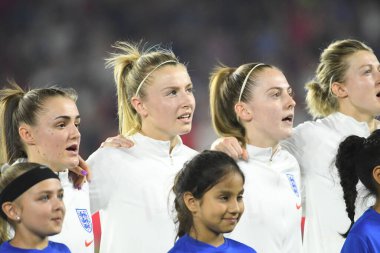 5 Mart 2020 'de Orlando Florida' daki Exploria Stadyumu 'nda düzenlenen 2020 SheBelieves Kupası' nda ABD ile İngiltere maçı. Fotoğraf: Marty Jean-Louis