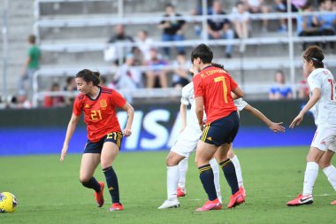 İspanya - Japonya maçı, 5 Mart 2020 tarihinde Orlando Florida 'daki Exploria Stadyumu' nda düzenlenen 2020 SheBelieves Kupası 'nda yapıldı. Fotoğraf: Marty Jean-Louis