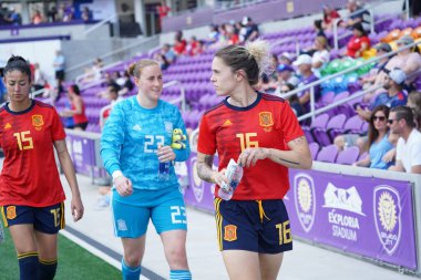 İspanya - Japonya maçı, 5 Mart 2020 tarihinde Orlando Florida 'daki Exploria Stadyumu' nda düzenlenen 2020 SheBelieves Kupası 'nda yapıldı. Fotoğraf: Marty Jean-Louis