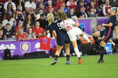 5 Mart 2020 'de Orlando Florida' daki Exploria Stadyumu 'nda düzenlenen 2020 SheBelieves Kupası' nda ABD ile İngiltere maçı. Fotoğraf: Marty Jean-Louis