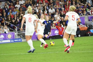 5 Mart 2020 'de Orlando Florida' daki Exploria Stadyumu 'nda düzenlenen 2020 SheBelieves Kupası' nda ABD ile İngiltere maçı. Fotoğraf: Marty Jean-Louis