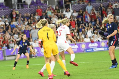 5 Mart 2020 'de Orlando Florida' daki Exploria Stadyumu 'nda düzenlenen 2020 SheBelieves Kupası' nda ABD ile İngiltere maçı. Fotoğraf: Marty Jean-Louis