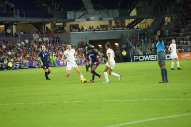 5 Mart 2020 'de Orlando Florida' daki Exploria Stadyumu 'nda düzenlenen 2020 SheBelieves Kupası' nda ABD ile İngiltere maçı. Fotoğraf: Marty Jean-Louis