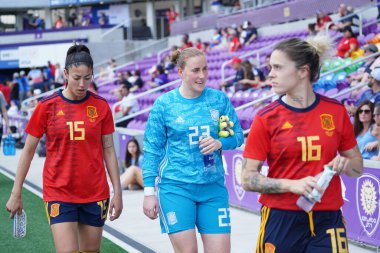 İspanya - Japonya maçı, 5 Mart 2020 tarihinde Orlando Florida 'daki Exploria Stadyumu' nda düzenlenen 2020 SheBelieves Kupası 'nda yapıldı. Fotoğraf: Marty Jean-Louis