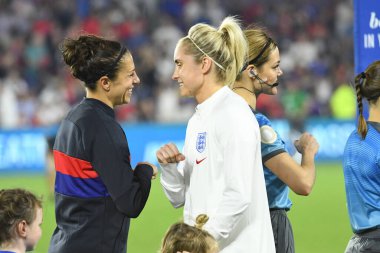 5 Mart 2020 'de Orlando Florida' daki Exploria Stadyumu 'nda düzenlenen 2020 SheBelieves Kupası' nda ABD ile İngiltere maçı. Fotoğraf: Marty Jean-Louis