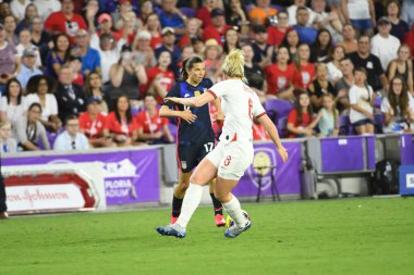 5 Mart 2020 'de Orlando Florida' daki Exploria Stadyumu 'nda düzenlenen 2020 SheBelieves Kupası' nda ABD ile İngiltere maçı. Fotoğraf: Marty Jean-Louis