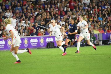 5 Mart 2020 'de Orlando Florida' daki Exploria Stadyumu 'nda düzenlenen 2020 SheBelieves Kupası' nda ABD ile İngiltere maçı. Fotoğraf: Marty Jean-Louis