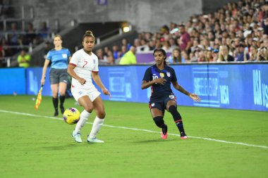 5 Mart 2020 'de Orlando Florida' daki Exploria Stadyumu 'nda düzenlenen 2020 SheBelieves Kupası' nda ABD ile İngiltere maçı. Fotoğraf: Marty Jean-Louis