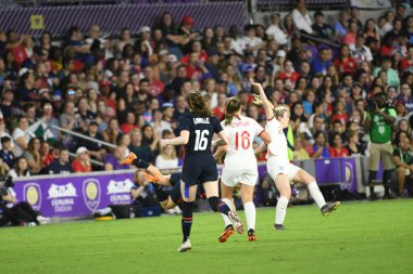 5 Mart 2020 'de Orlando Florida' daki Exploria Stadyumu 'nda düzenlenen 2020 SheBelieves Kupası' nda ABD ile İngiltere maçı. Fotoğraf: Marty Jean-Louis