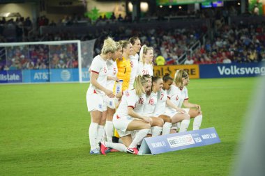 5 Mart 2020 'de Orlando Florida' daki Exploria Stadyumu 'nda düzenlenen 2020 SheBelieves Kupası' nda ABD ile İngiltere maçı. Fotoğraf: Marty Jean-Louis