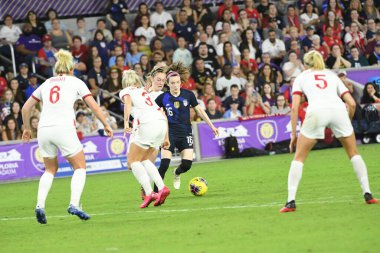 5 Mart 2020 'de Orlando Florida' daki Exploria Stadyumu 'nda düzenlenen 2020 SheBelieves Kupası' nda ABD ile İngiltere maçı. Fotoğraf: Marty Jean-Louis