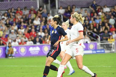 5 Mart 2020 'de Orlando Florida' daki Exploria Stadyumu 'nda düzenlenen 2020 SheBelieves Kupası' nda ABD ile İngiltere maçı. Fotoğraf: Marty Jean-Louis