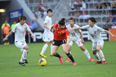 İspanya - Japonya maçı, 5 Mart 2020 tarihinde Orlando Florida 'daki Exploria Stadyumu' nda düzenlenen 2020 SheBelieves Kupası 'nda yapıldı. Fotoğraf: Marty Jean-Louis