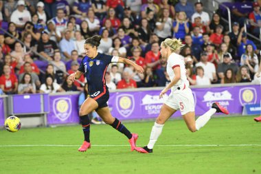 5 Mart 2020 'de Orlando Florida' daki Exploria Stadyumu 'nda düzenlenen 2020 SheBelieves Kupası' nda ABD ile İngiltere maçı. Fotoğraf: Marty Jean-Louis
