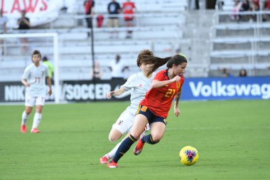 İspanya - Japonya maçı, 5 Mart 2020 tarihinde Orlando Florida 'daki Exploria Stadyumu' nda düzenlenen 2020 SheBelieves Kupası 'nda yapıldı. Fotoğraf: Marty Jean-Louis