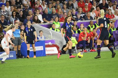5 Mart 2020 'de Orlando Florida' daki Exploria Stadyumu 'nda düzenlenen 2020 SheBelieves Kupası' nda ABD ile İngiltere maçı. Fotoğraf: Marty Jean-Louis