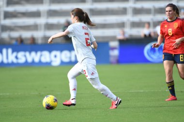 İspanya - Japonya maçı, 5 Mart 2020 tarihinde Orlando Florida 'daki Exploria Stadyumu' nda düzenlenen 2020 SheBelieves Kupası 'nda yapıldı. Fotoğraf: Marty Jean-Louis