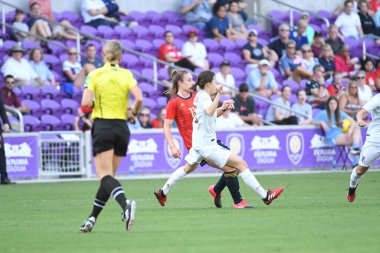 İspanya - Japonya maçı, 5 Mart 2020 tarihinde Orlando Florida 'daki Exploria Stadyumu' nda düzenlenen 2020 SheBelieves Kupası 'nda yapıldı. Fotoğraf: Marty Jean-Louis